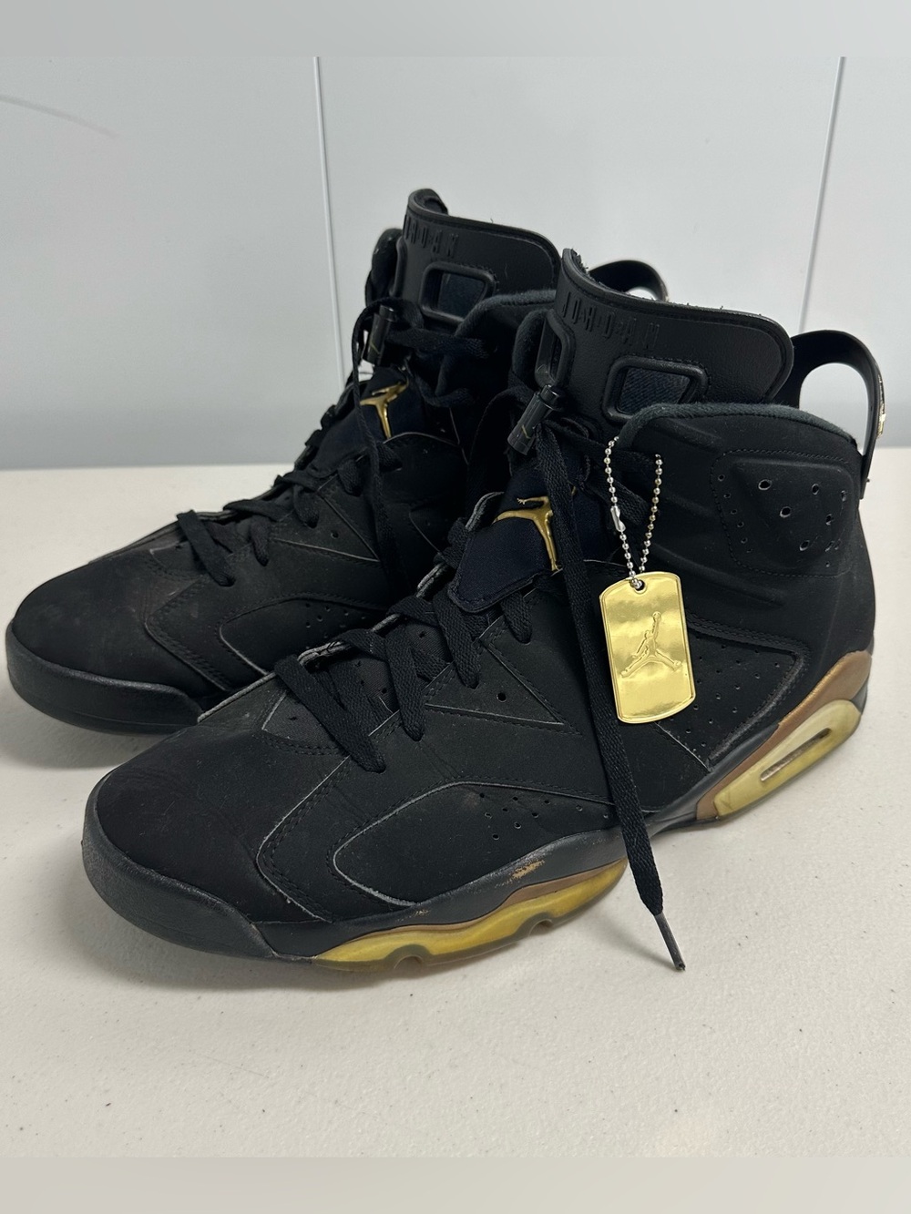 Air Jordan 6 Men’s Retro DMP Defining Moments Black Metallic Gold - Size 13